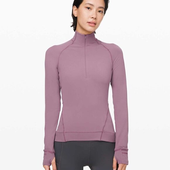 lululemon athletica Tops - Lululemon Outrun the Elements 1/2 Zip Runnign Top Frosted Mulberry Size 2